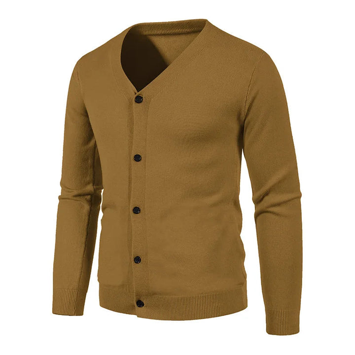 Classic autumn cardigan with soft knit fabric, lightweight warmth, and a timeless design for effortless style.