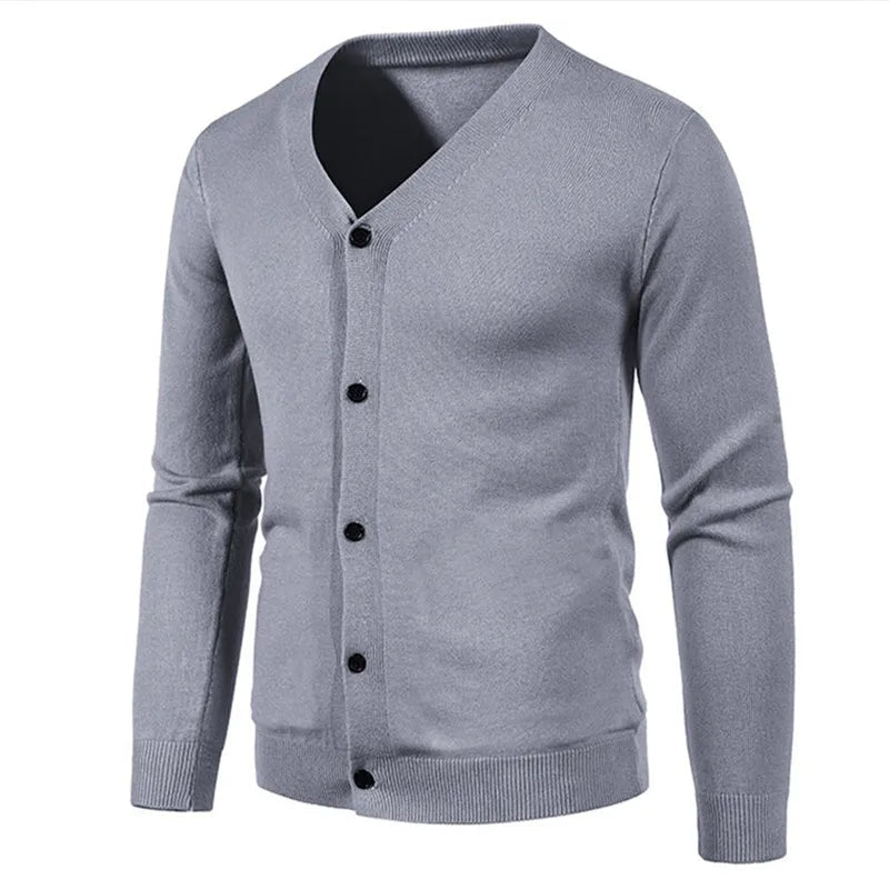 Classic autumn cardigan with soft knit fabric, lightweight warmth, and a timeless design for effortless style.