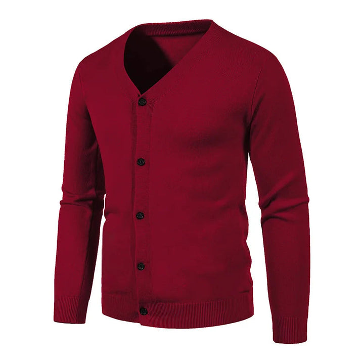 Classic autumn cardigan with soft knit fabric, lightweight warmth, and a timeless design for effortless style.