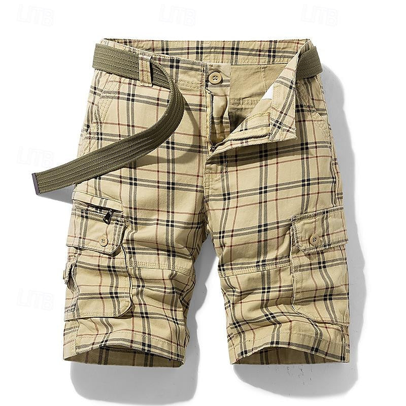 Classic plaid outdoor shorts with a tailored fit, breathable fabric, and durable design, perfect for summer adventures and casual outdoor activities.






