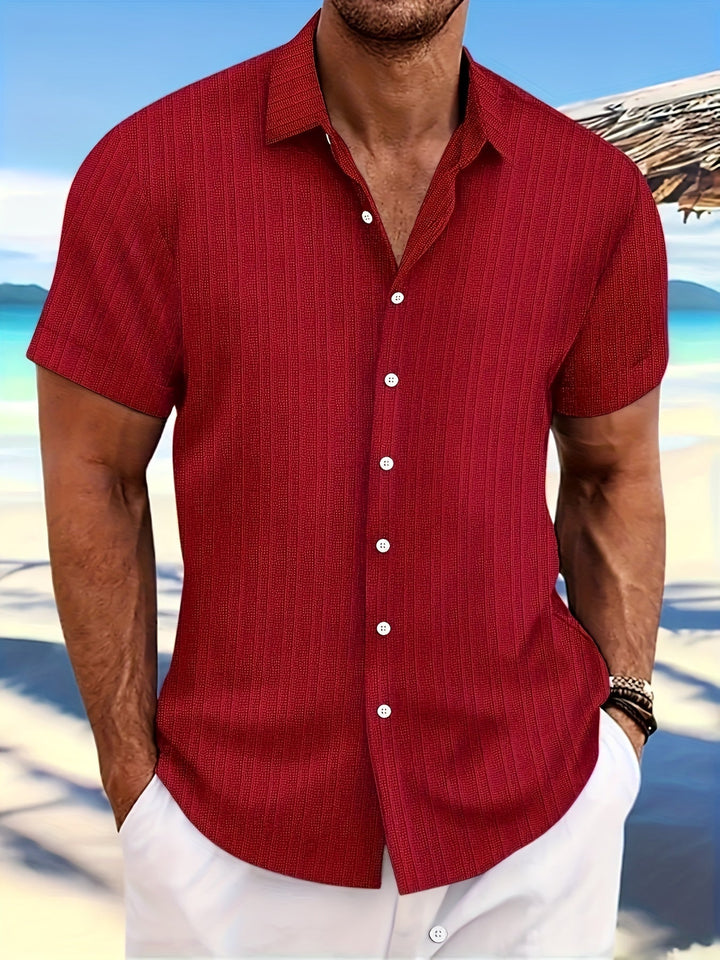 Timeless short-sleeved shirt for men, offering comfort and style for summer days.