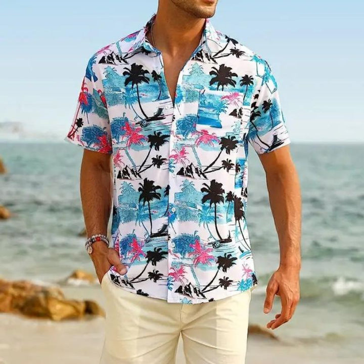 Comfortable and breathable beach shirt, perfect for a stylish summer look.






