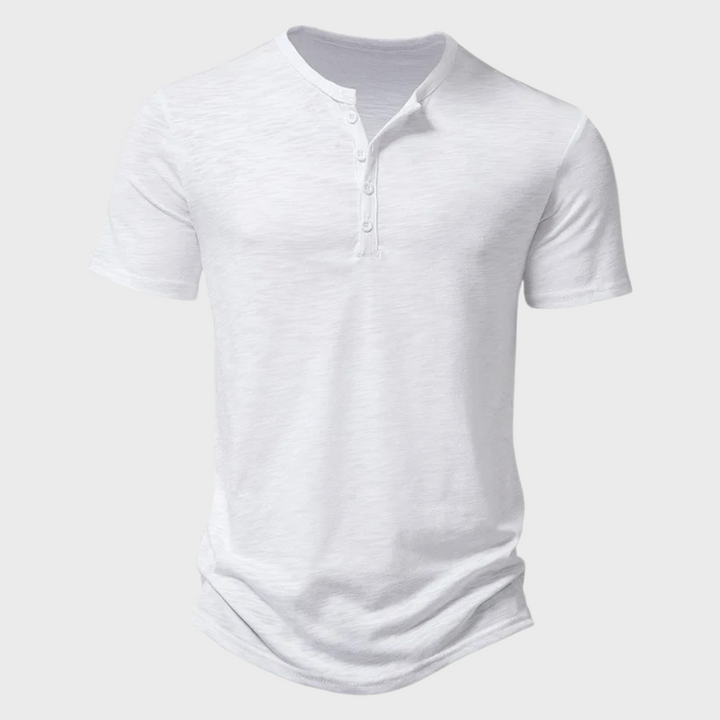 Comfy casual t-shirt for summer with breathable lightweight fabric and relaxed fit, perfect for warm days.