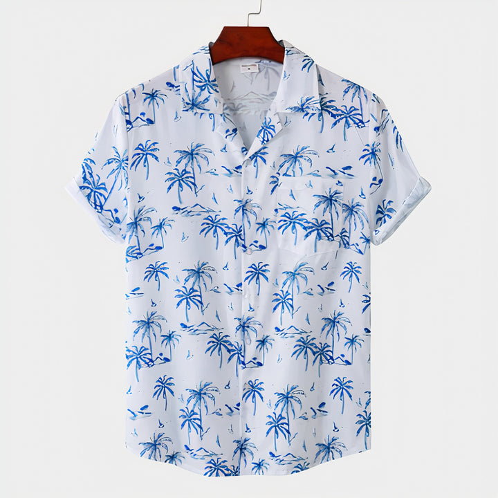 Comfy Hawaiian summer shirt for men with lightweight, breathable fabric, perfect for warm weather.