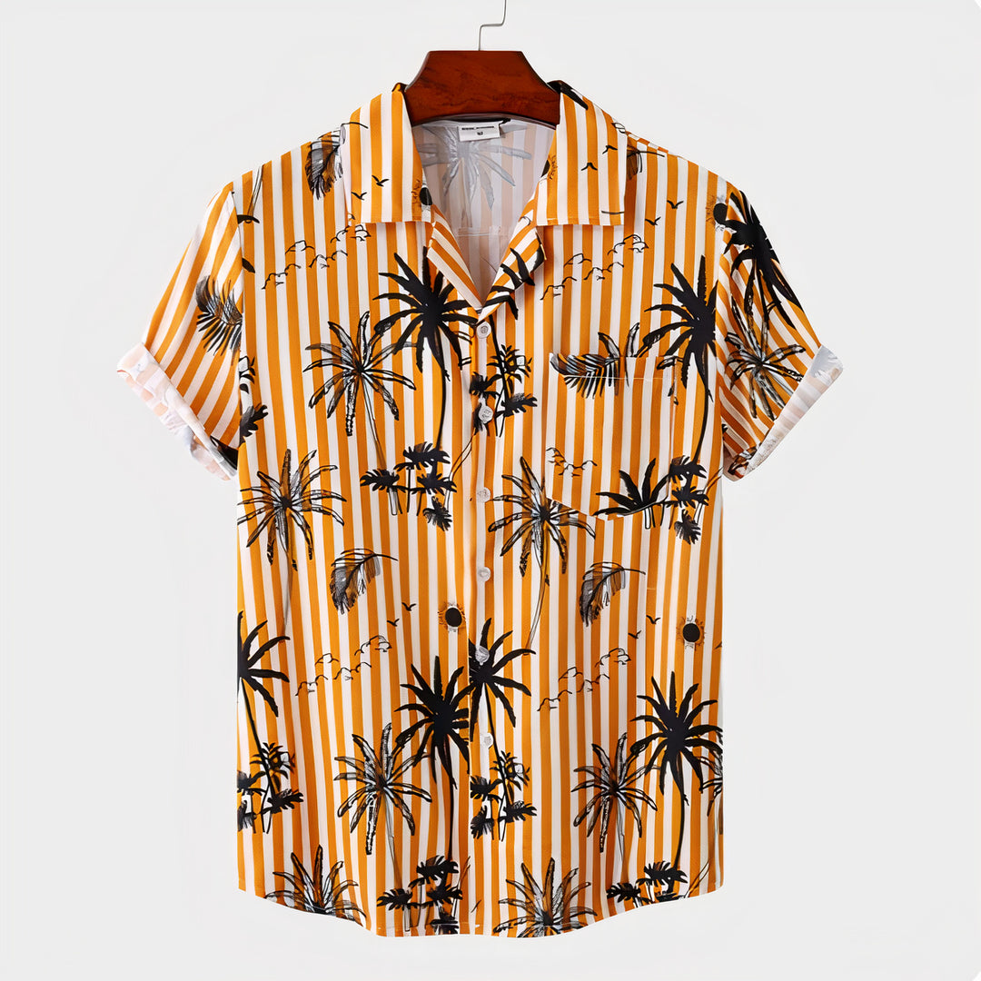 Comfy Hawaiian summer shirt for men with lightweight, breathable fabric, perfect for warm weather.