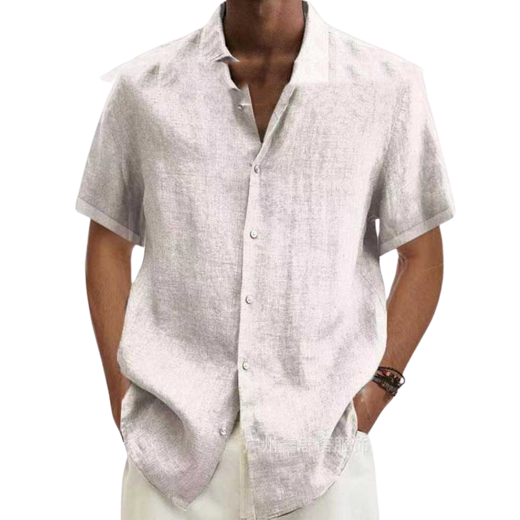 Comfy linen shirt for summer, featuring breathable fabric and a relaxed fit, ideal for warm days and stylish comfort.






