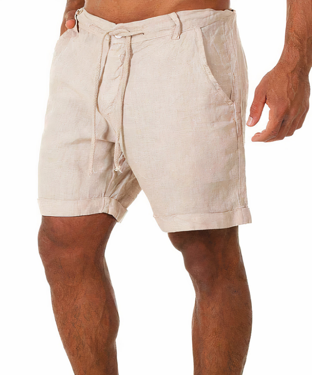 Comfy linen shorts for summer, lightweight and breathable, perfect for warm weather and casual outings.






