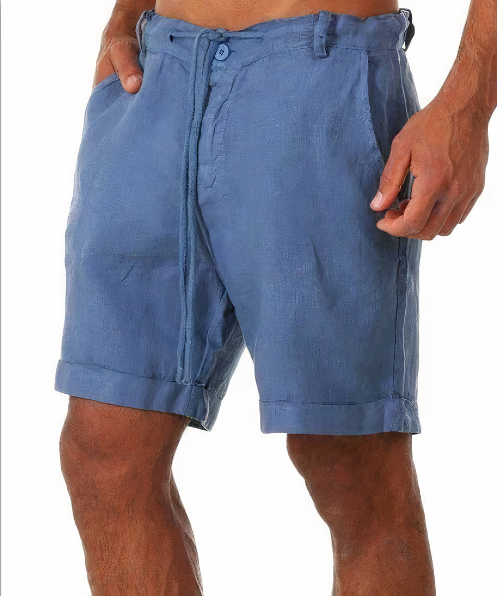 Comfy linen shorts for summer, lightweight and breathable, perfect for warm weather and casual outings.






