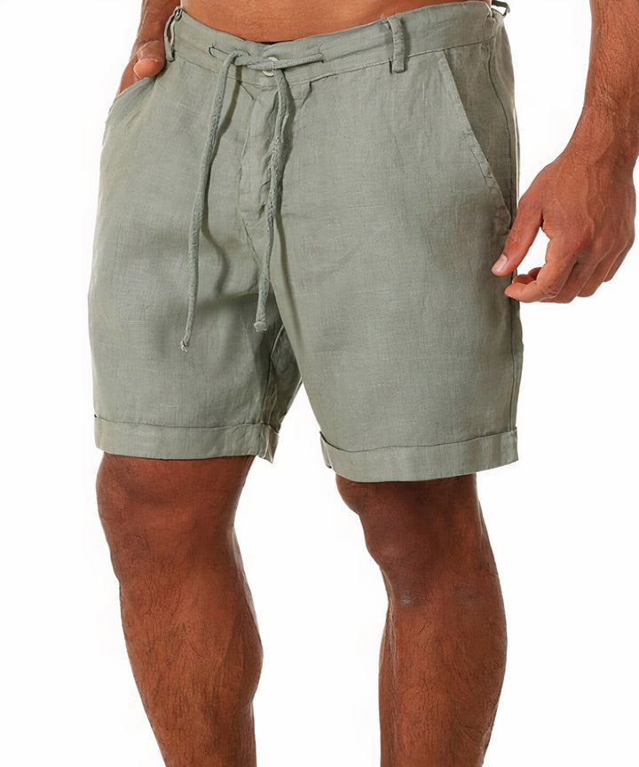 Comfy linen shorts for summer, lightweight and breathable, perfect for warm weather and casual outings.






