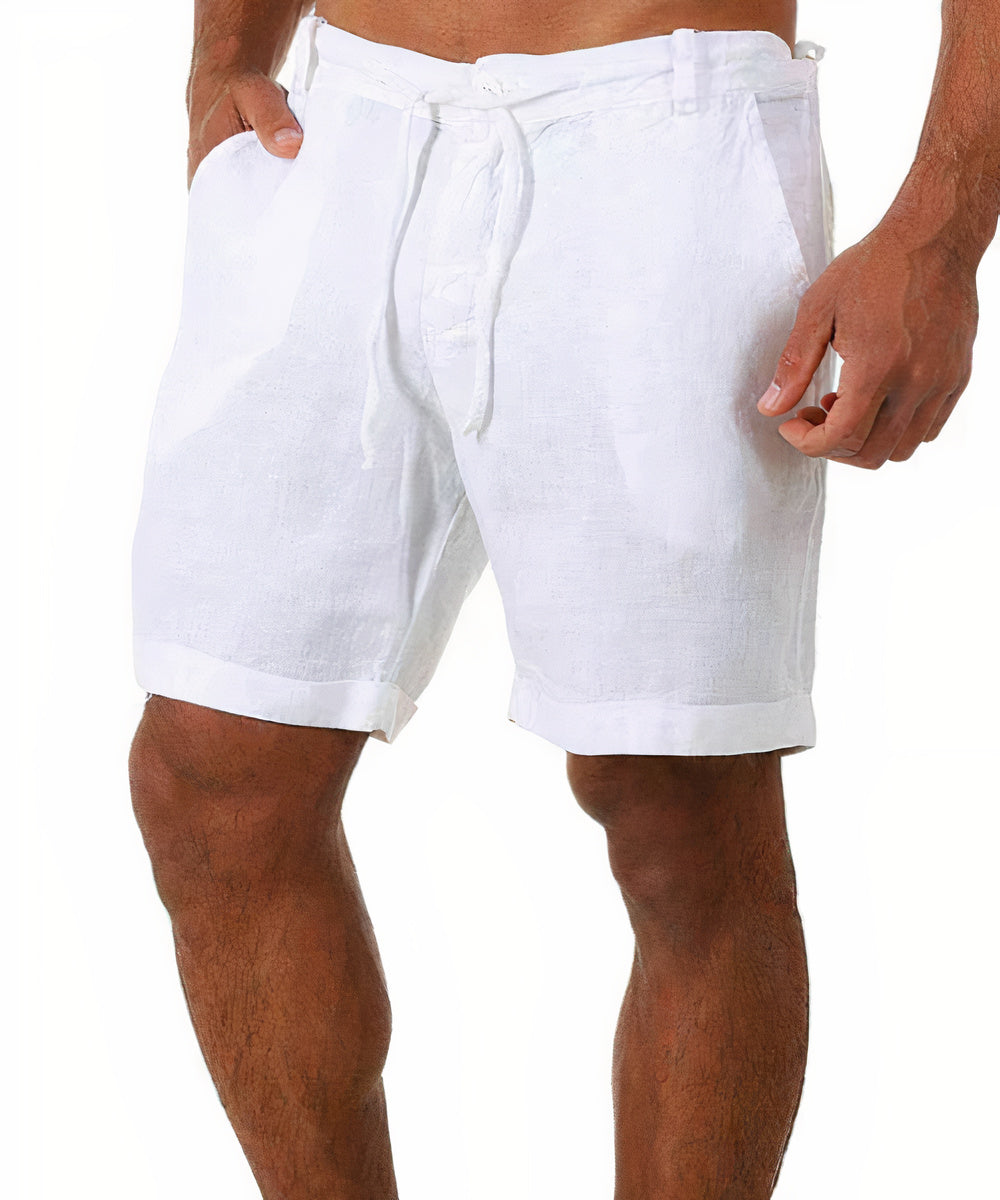 Comfy linen shorts for summer, lightweight and breathable, perfect for warm weather and casual outings.






