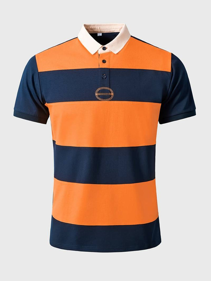 Men’s comfy nautical polo shirt with soft, breathable fabric and a timeless design, perfect for casual summer outings and warm-weather comfort.