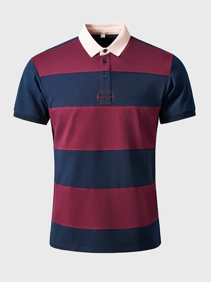 Men’s comfy nautical polo shirt with soft, breathable fabric and a timeless design, perfect for casual summer outings and warm-weather comfort.