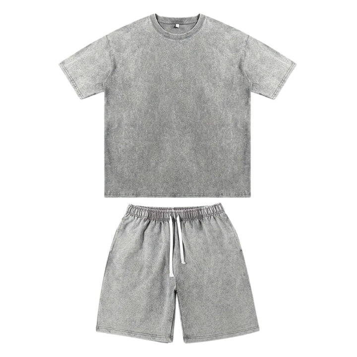 Comfy lounge set for men with shorts and shirt, featuring breathable fabric and a relaxed fit for stylish summer comfort.