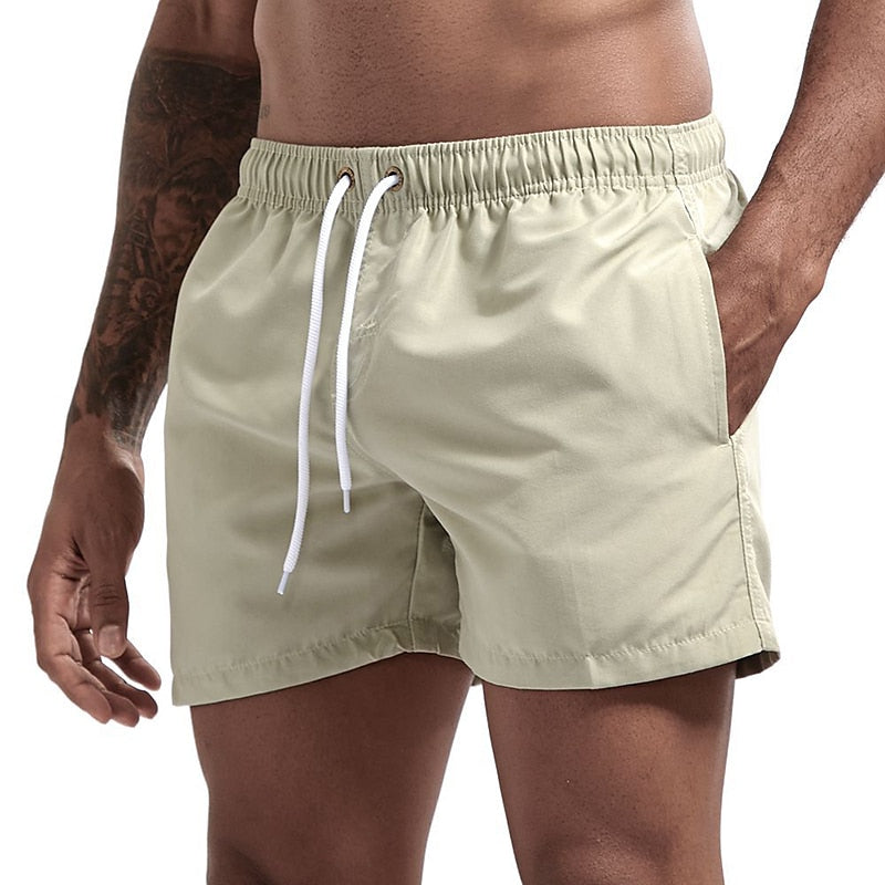 Cool drawstring beach shorts with lightweight fabric and adjustable waistband, perfect for summer days and seaside adventures.






