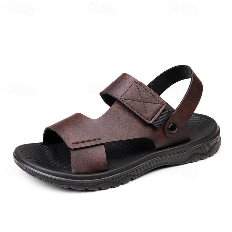 Stylish and adjustable summer sandals with breathable material and a non-slip sole for ultimate comfort and stability.