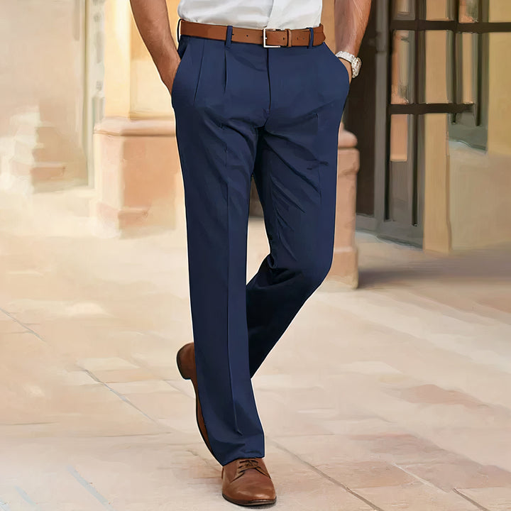 Elegant business trousers for men with a tailored fit, lightweight fabric, and professional design, perfect for formal and office wear.






