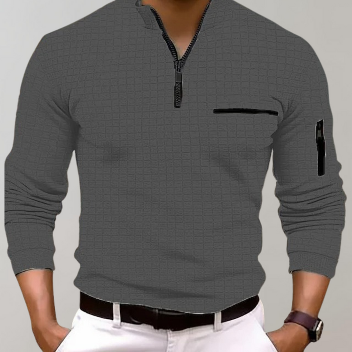 Elegant luxe long-sleeves shirt with premium fabric and a tailored fit, designed for refined style and comfort, perfect for formal and upscale casual settings.






