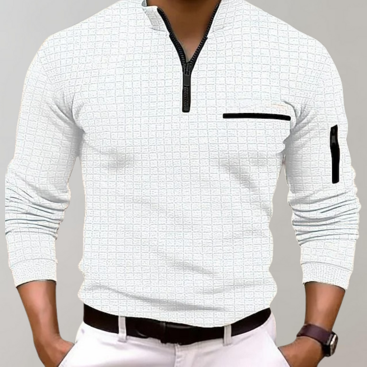 Elegant luxe long-sleeves shirt with premium fabric and a tailored fit, designed for refined style and comfort, perfect for formal and upscale casual settings.






