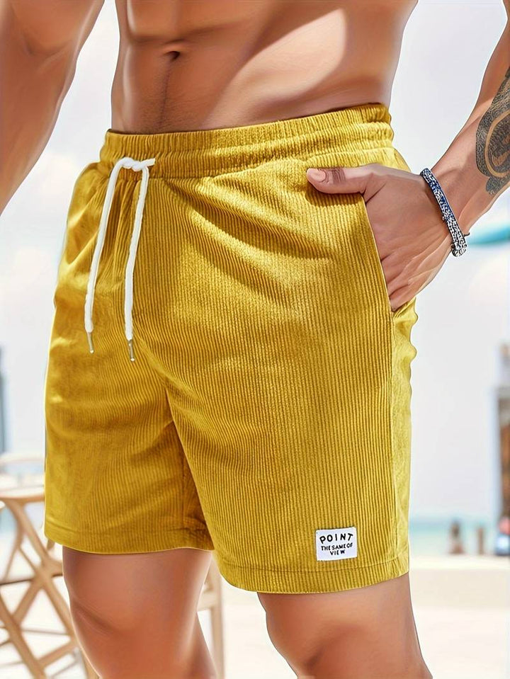 Elegant men's active beach shorts, lightweight and breathable, ideal for summer adventures and casual outings.






