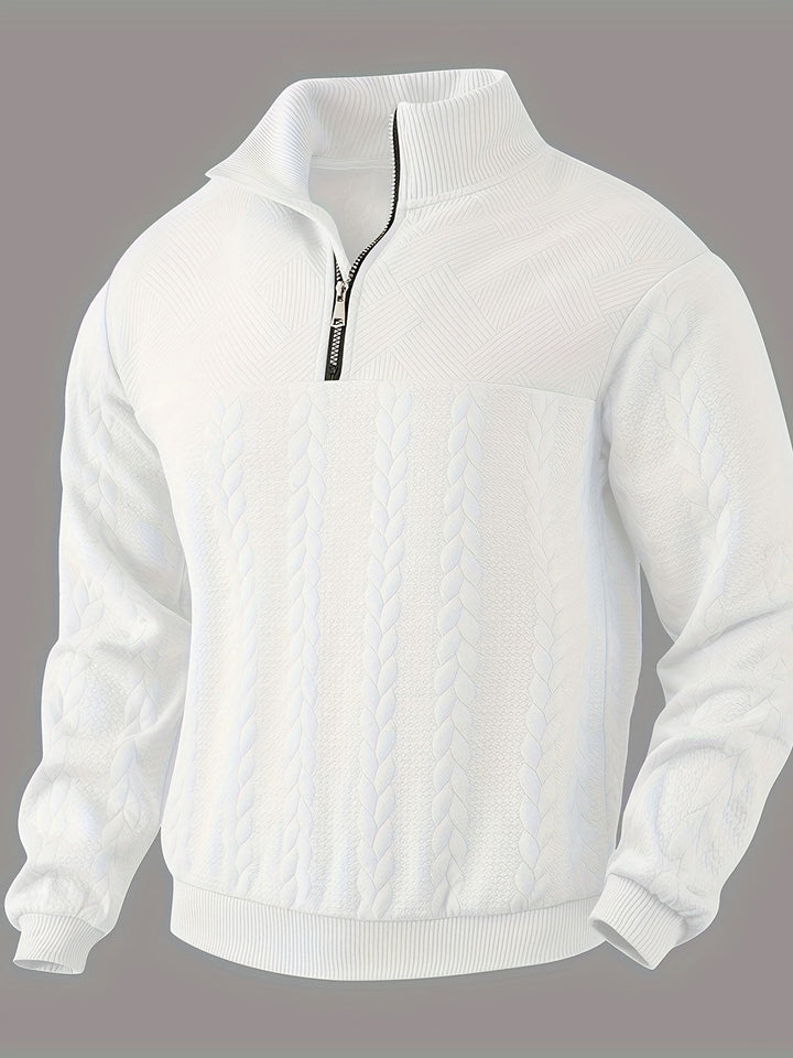 Elegant retro-inspired autumn sweater for men with timeless design and comfortable fabric.







