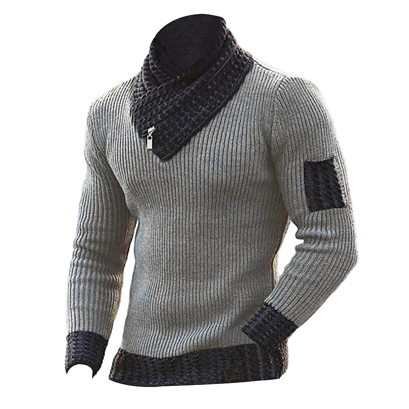 Elegant turtleneck knitted autumn sweater, providing warmth, comfort, and effortless style for autumn days.