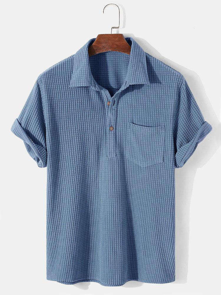 Fashionable comfy men’s shirt, featuring breathable lightweight fabric and a relaxed fit, ideal for summer days and versatile styling.






