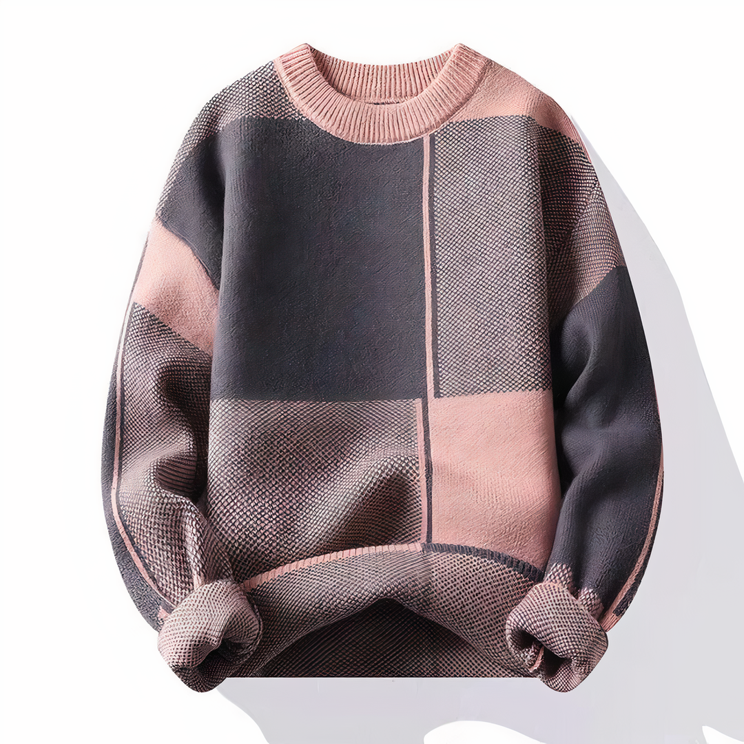 Fashionable men's knit sweater for autumn, featuring soft breathable fabric and a modern fit for effortless style.