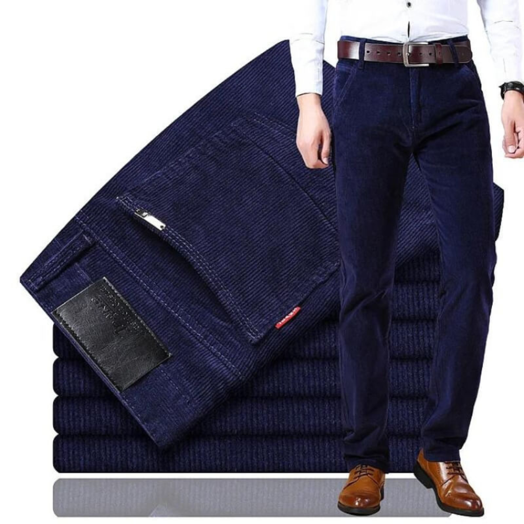 Formal corduroy pants with a tailored fit and premium fabric, perfect for professional settings and summer events.






