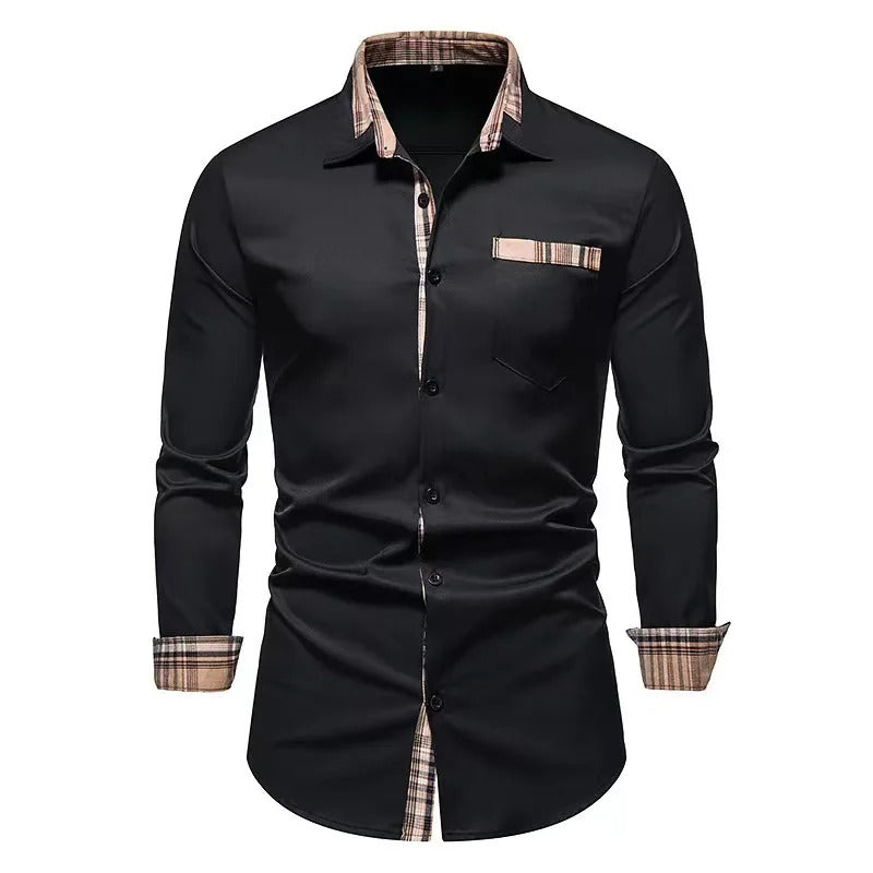  Formal long-sleeves shirt for men with a tailored fit, breathable fabric, and elegant design, ideal for professional and formal occasions.






