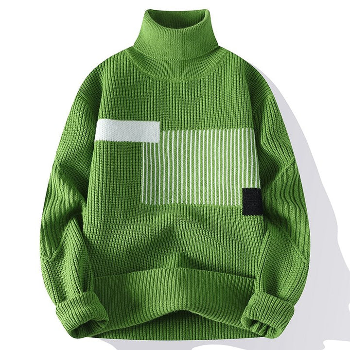 High-quality men's stylish turtleneck sweater, perfect for warmth and elegance on autumn days.