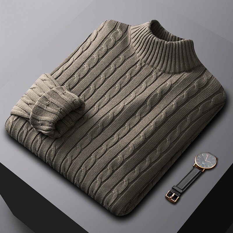 Luxe knitted sweater for autumn, featuring a soft breathable fabric, elegant fit, and cozy warmth.