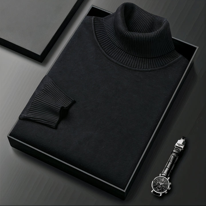 Luxurious turtleneck sweater for men, featuring a timeless design and premium materials for comfort and style on autumn days.







