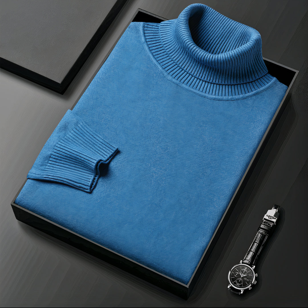 Luxurious turtleneck sweater for men, featuring a timeless design and premium materials for comfort and style on autumn days.







