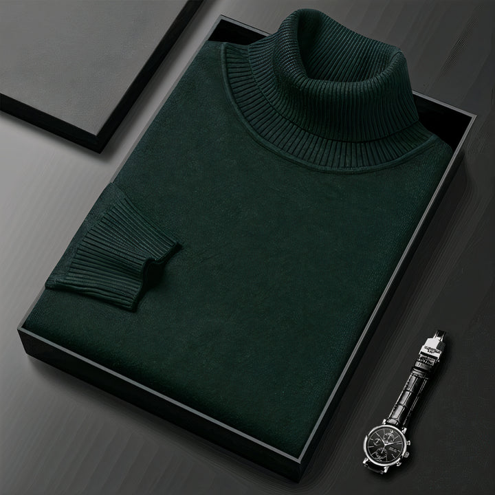 Luxurious turtleneck sweater for men, featuring a timeless design and premium materials for comfort and style on autumn days.







