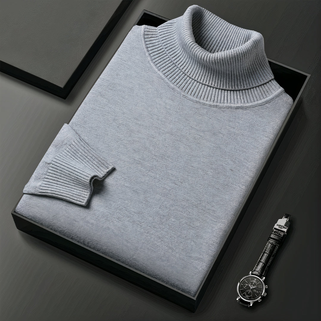 Luxurious turtleneck sweater for men, featuring a timeless design and premium materials for comfort and style on autumn days.







