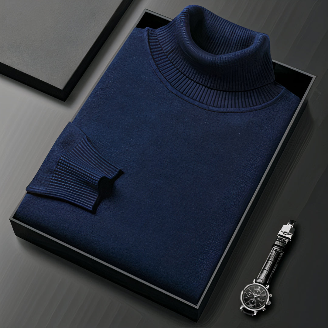 Luxurious turtleneck sweater for men, featuring a timeless design and premium materials for comfort and style on autumn days.







