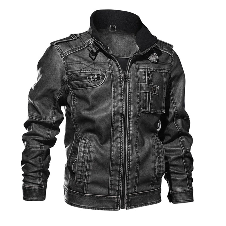 Luxury leather jacket for men with premium craftsmanship, soft lining, and a timeless design, perfect for autumn days.







