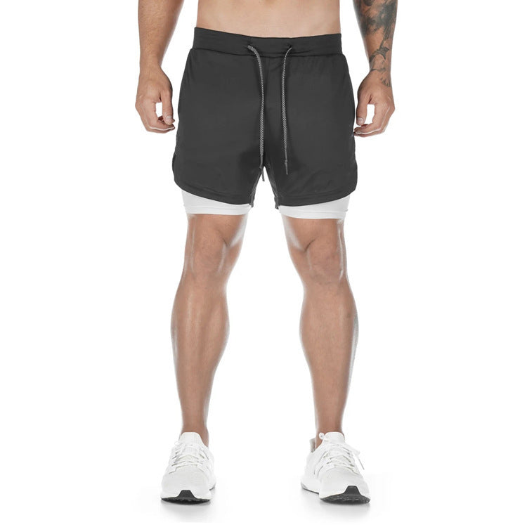 Men’s classic 2-in-1 sport shorts with built-in liner, breathable fabric, and quick-drying material for active summer days.