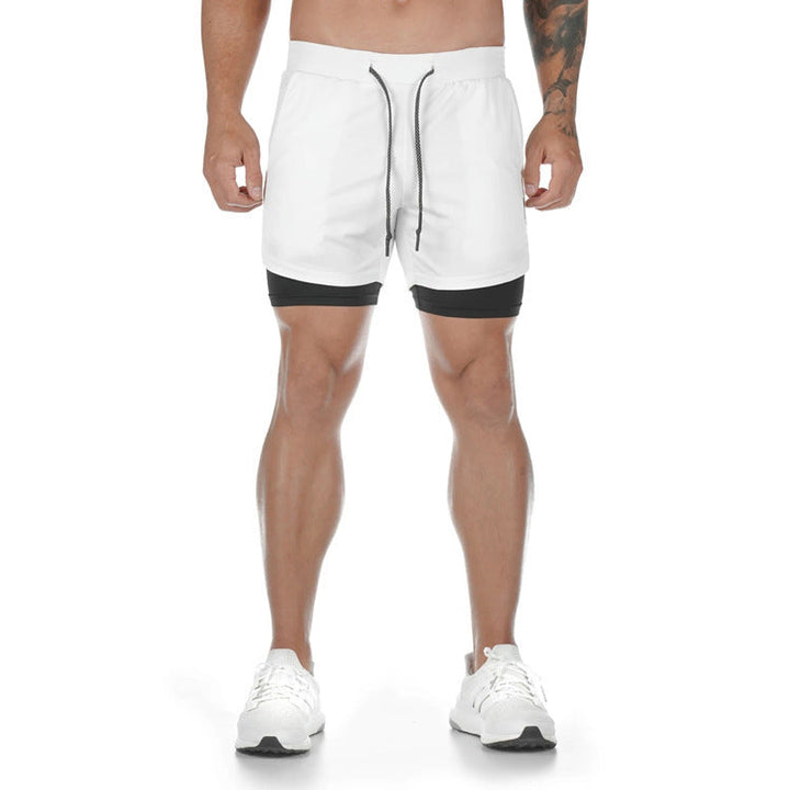 Men’s classic 2-in-1 sport shorts with built-in liner, breathable fabric, and quick-drying material for active summer days.