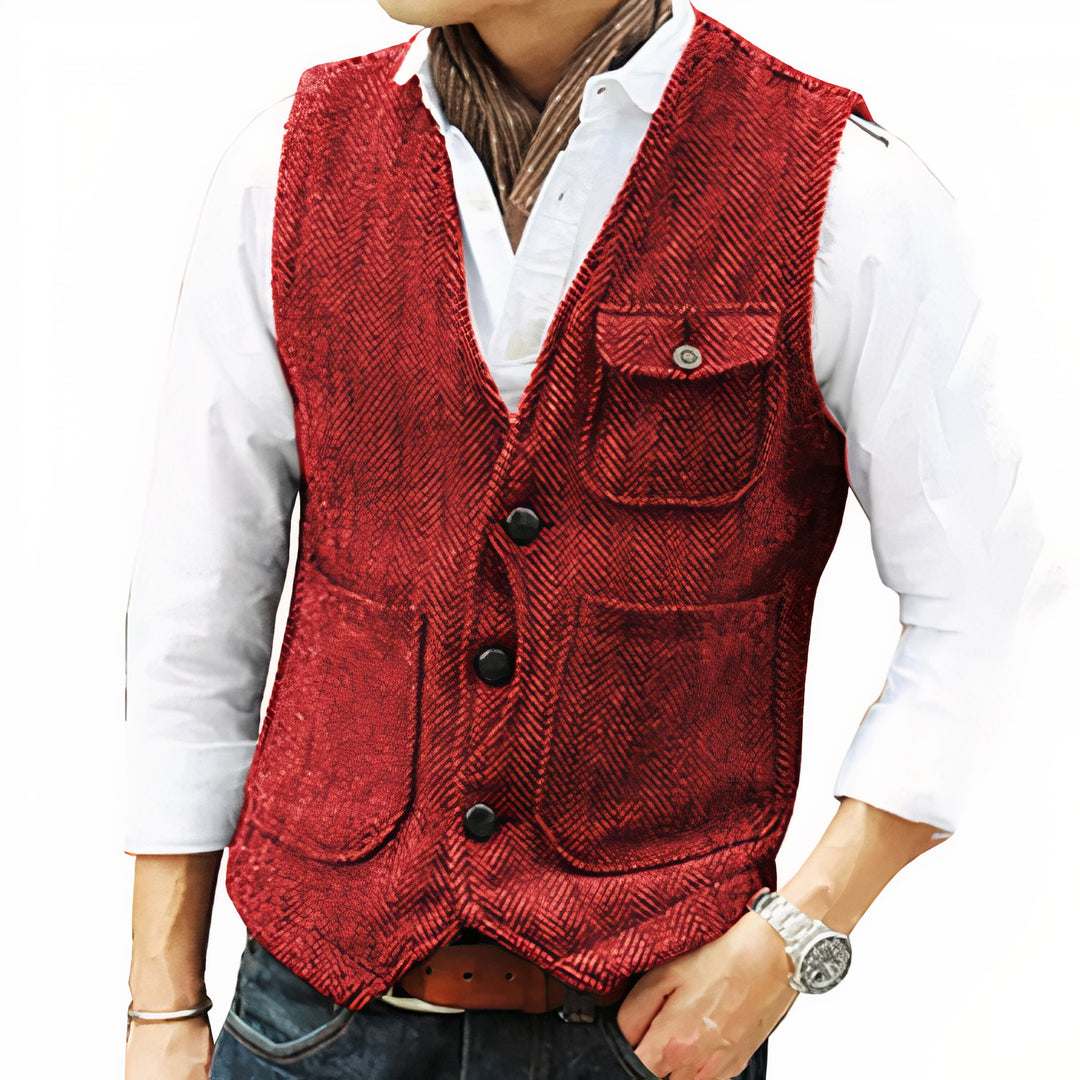 Men’s classic autumn vest with premium craftsmanship, lightweight warmth, and timeless style for layering.