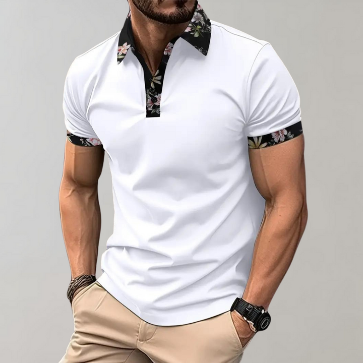 Classic polo shirt for men, offering comfort and breathable fabric for an effortless casual style on warm days.