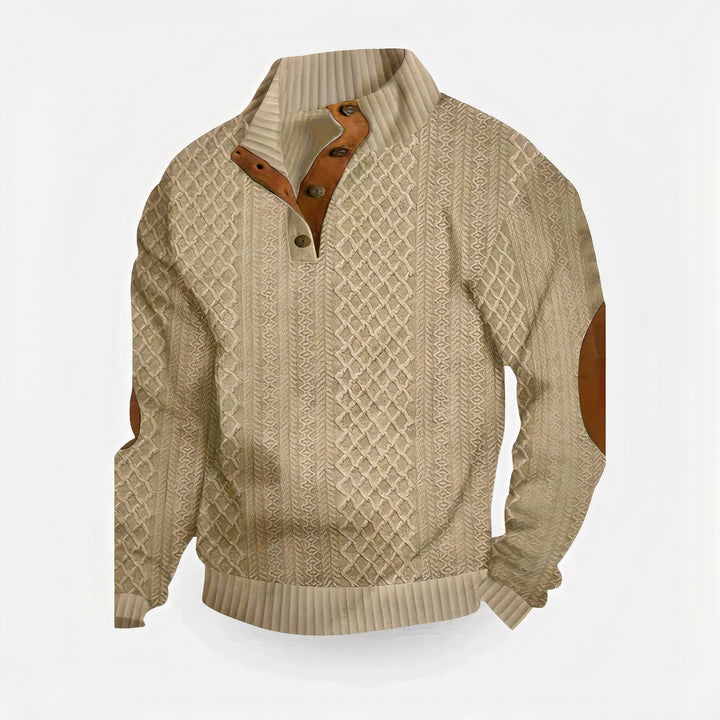 Men's comfortable sweater with soft-touch fabric and versatile design, perfect for cozy autumn days.