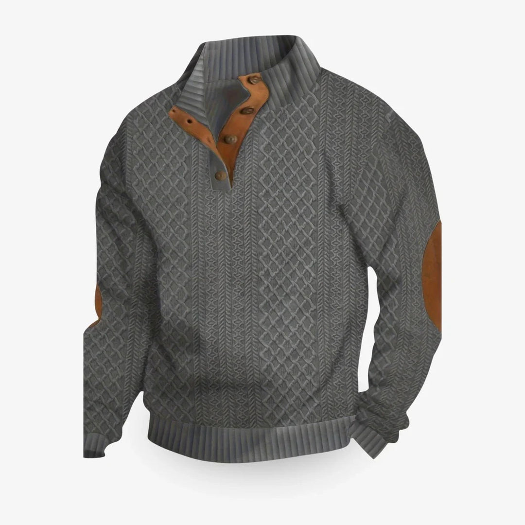 Men's comfortable sweater with soft-touch fabric and versatile design, perfect for cozy autumn days.