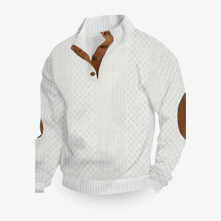 Men's comfortable sweater with soft-touch fabric and versatile design, perfect for cozy autumn days.