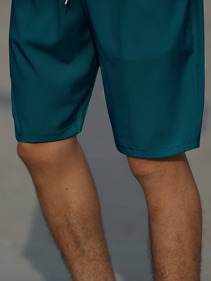 Men's basic drawstring summer shorts, lightweight and breathable for casual summer comfort and versatile wear.






