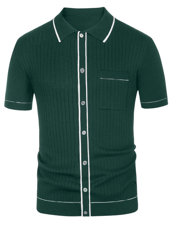 Men's Elegant Old-Money Style Shirt, ideal for summer days, featuring lightweight fabric and timeless sophistication.