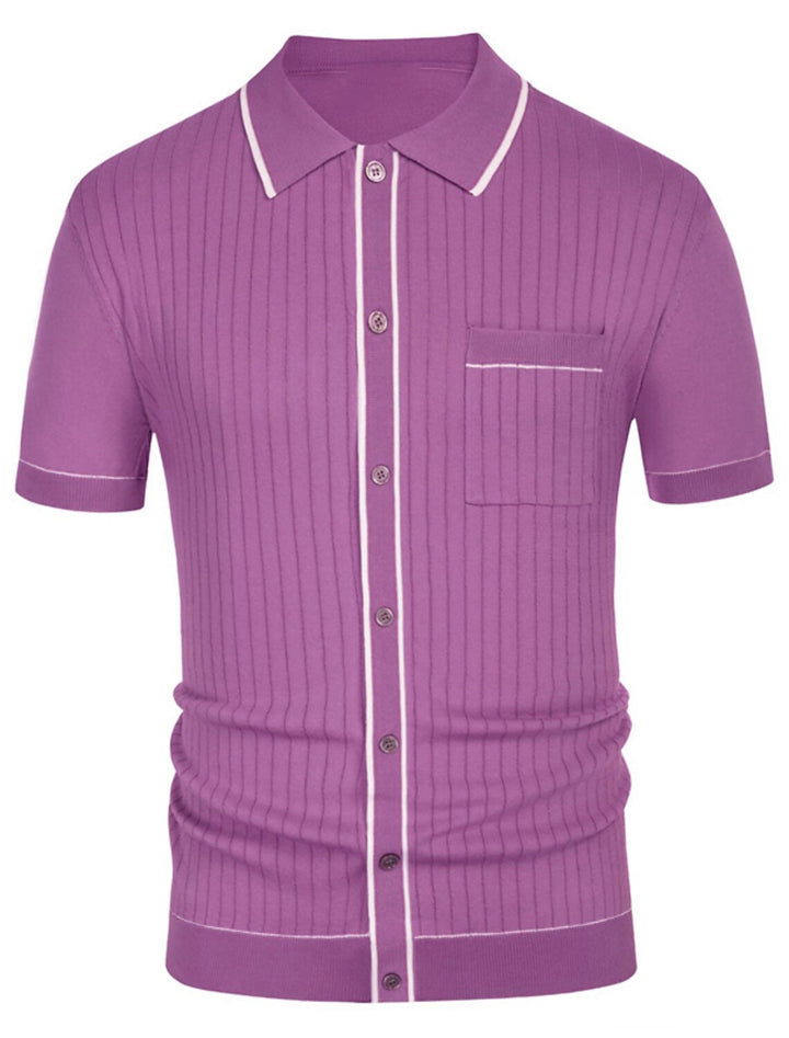 Men's Elegant Old-Money Style Shirt, ideal for summer days, featuring lightweight fabric and timeless sophistication.