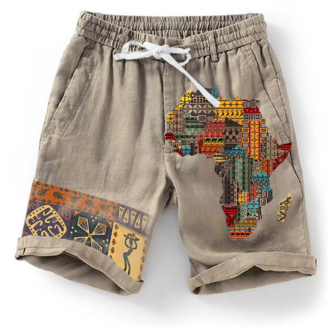 Men's graphic summer shorts with bold designs, breathable fabric, elastic waistband, and lightweight material, ideal for casual and active summer days.






