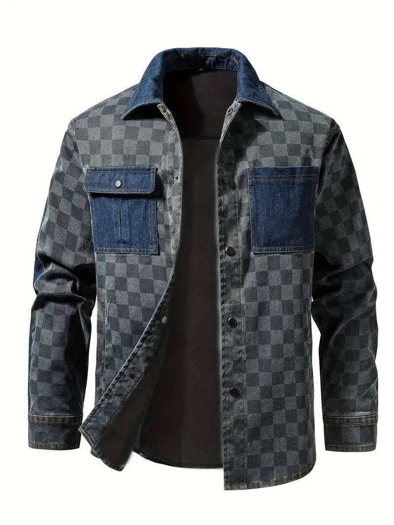 Men's premium denim autumn jacket with a modern fit, breathable fabric, and a stylish design for versatile wear.