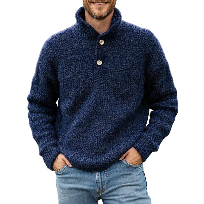 Men's premium warm knitted sweater, perfect for chilly autumn days and stylish layering.







